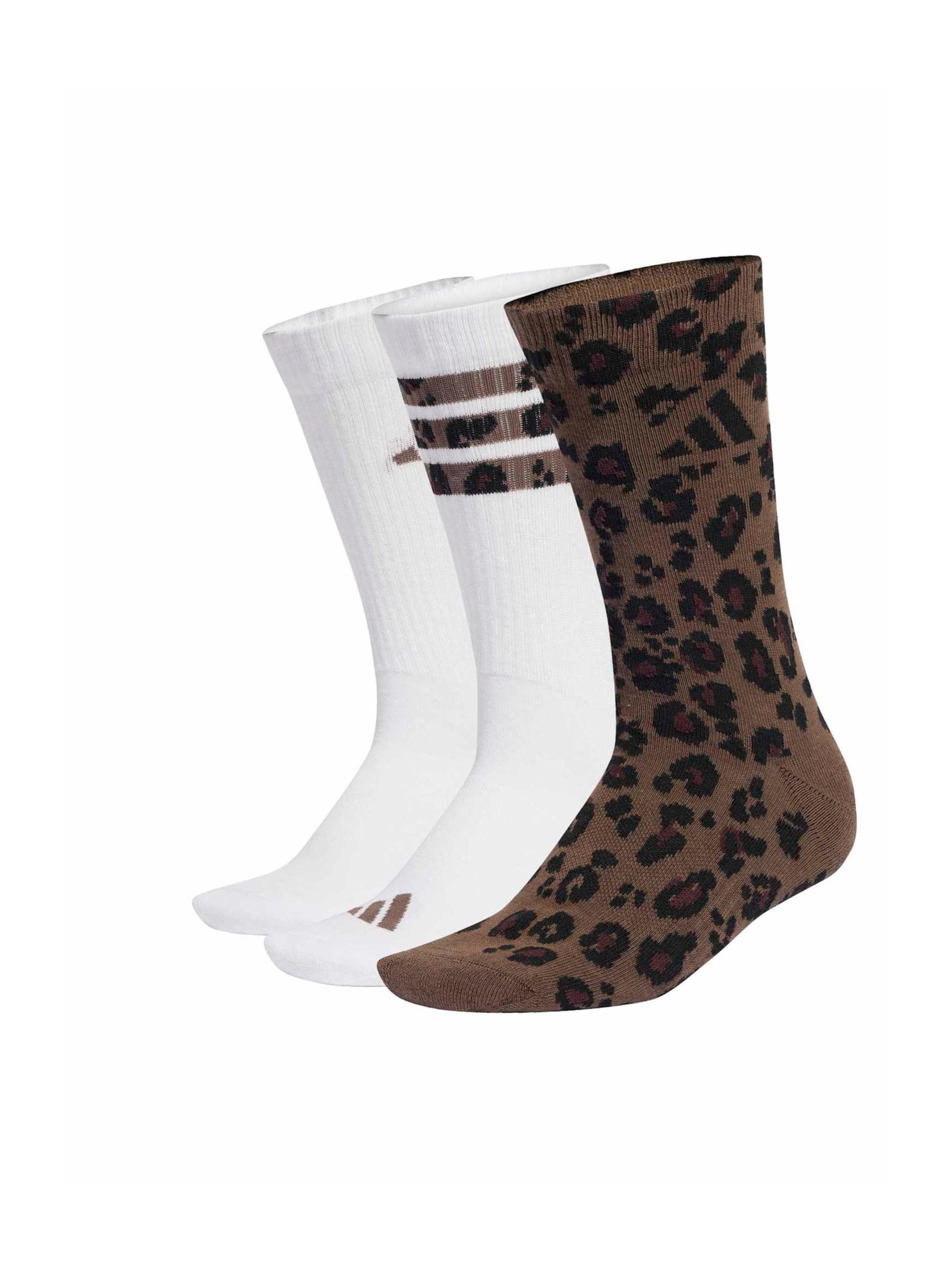 ADIDAS PERFORMANCE Αθλητικές κάλτσες σε σκούρο καφέ / μαύρο / λευκό, Άποψη προϊόντος