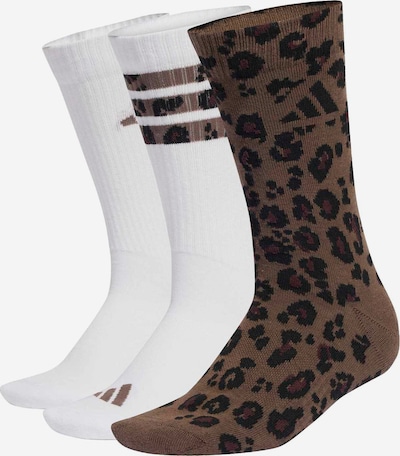 ADIDAS PERFORMANCE Sportske čarape u tamno smeđa / crna / bijela, Pregled proizvoda