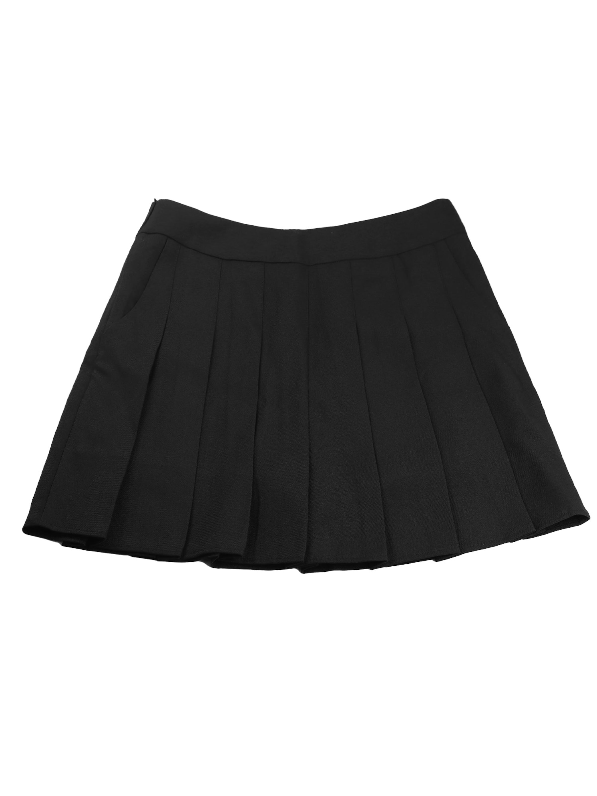 MEETWEE Rok 'pleated skirt' in Zwart: voorkant