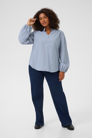 KAFFE CURVE Blouse 'Melina' in Blauw