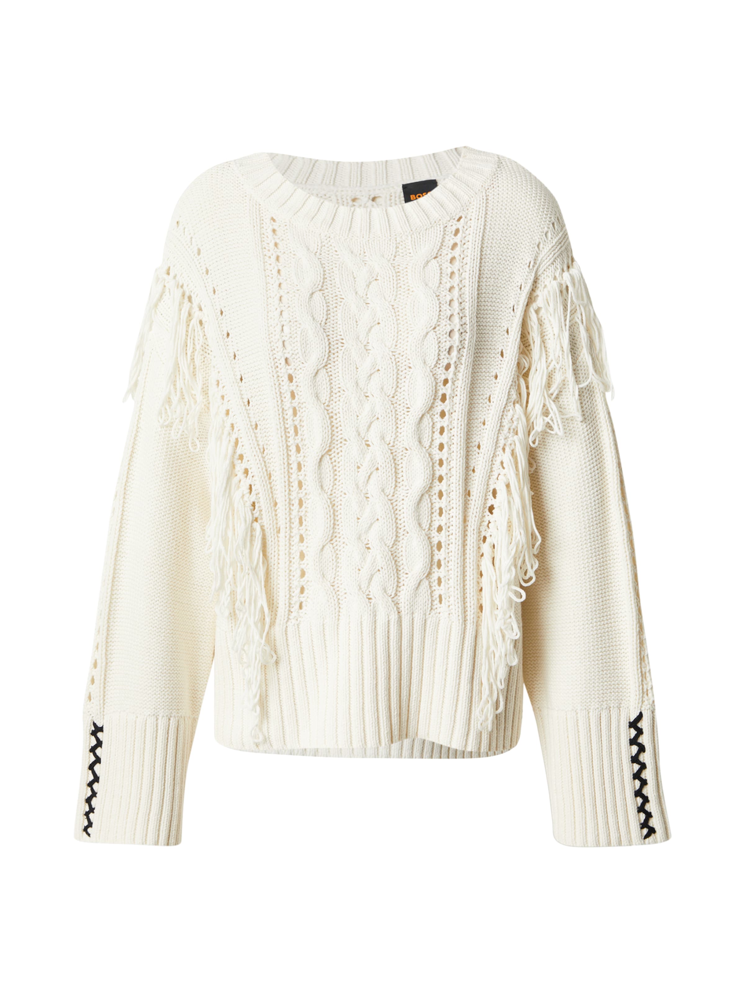 Pull-over &#x27;C_Fitto&#x27; BOSS en blanc : devant