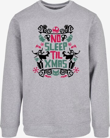 ABSOLUTE CULT Sweatshirt 'The Nightmare Before Christmas - No Sleep' in Grijs: voorkant