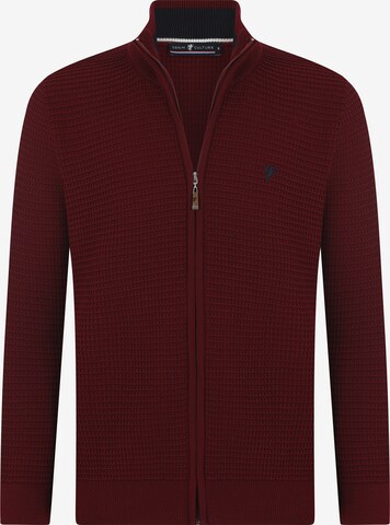 DENIM CULTURE Knit Cardigan 'Sean' in Red: front