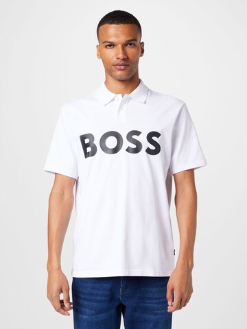 Tricou 'PeBigLogo' de la BOSS Orange pe alb: față