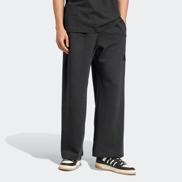 ADIDAS SPORTSWEAR Loose fit Workout Pants in Black: front