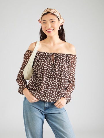 Camicia da donna 'Ca44ra' di Hailys in marrone: frontale