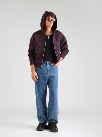 WEEKDAY Sweatjacka 'Scuba Simon' i lila