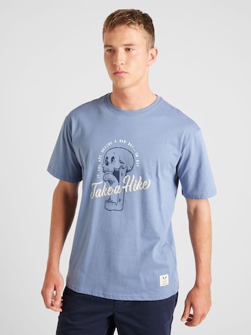 Fat Moose Shirt 'Hike' in Blue: front