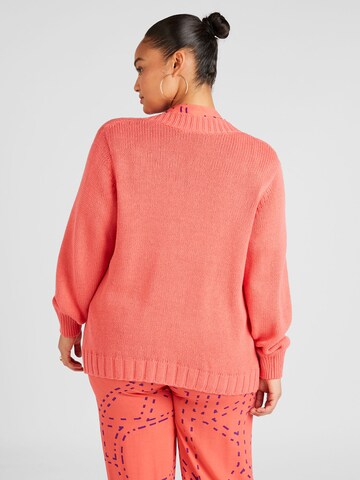 ONLY Carmakoma Knit Cardigan 'Mille' in Red