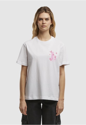 T-shirt 'Love Yourself And Fly' Miss Tee en blanc : devant