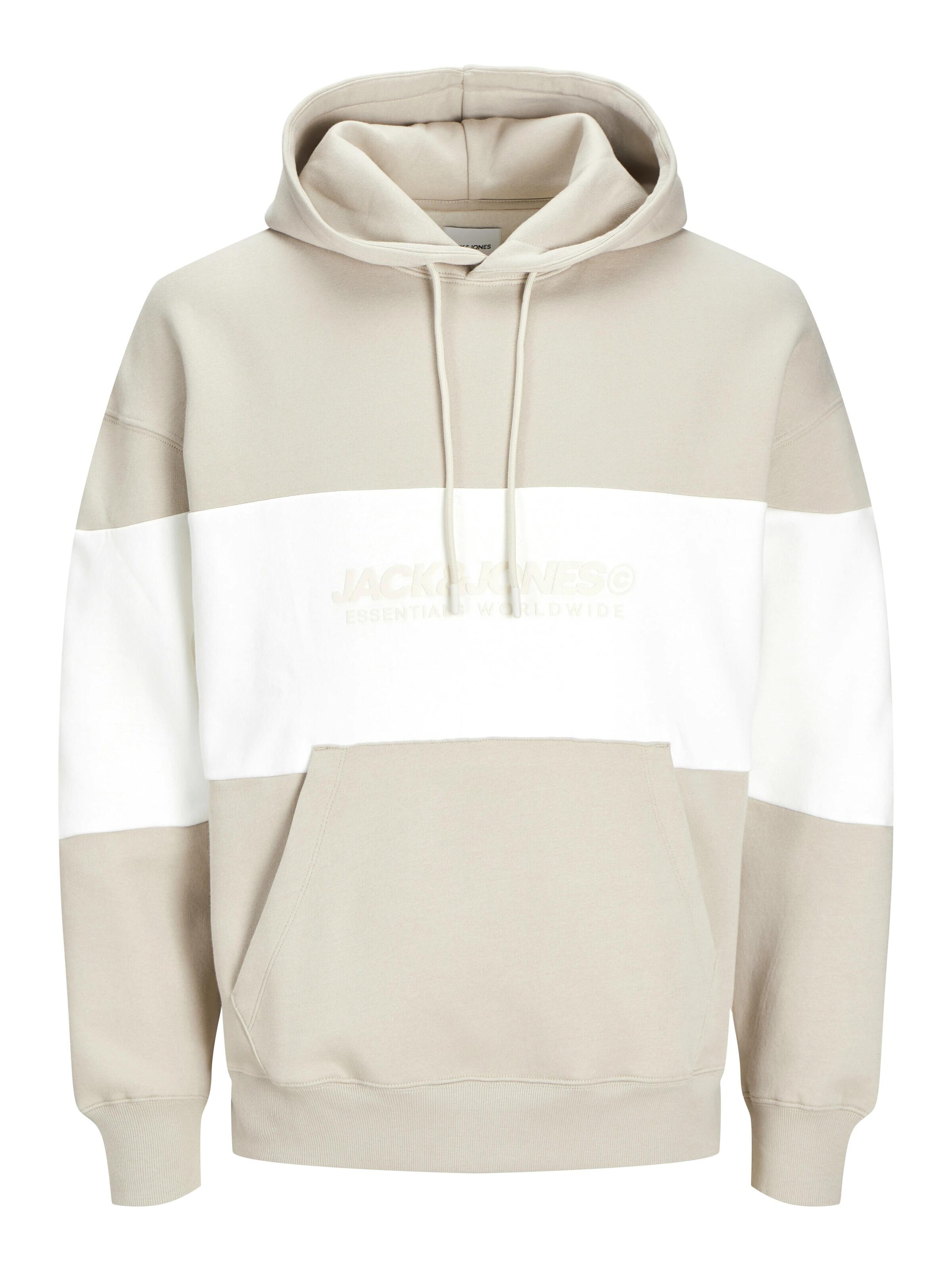 Felpa in XL JACK & JONES di colore beige chiaro, Visualizzazione prodotti