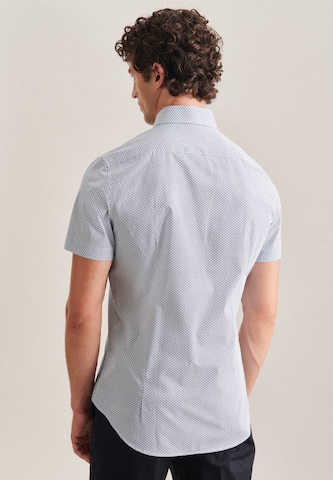 SEIDENSTICKER Slim fit Button Up Shirt 'SMART CLASSICS' in Blue