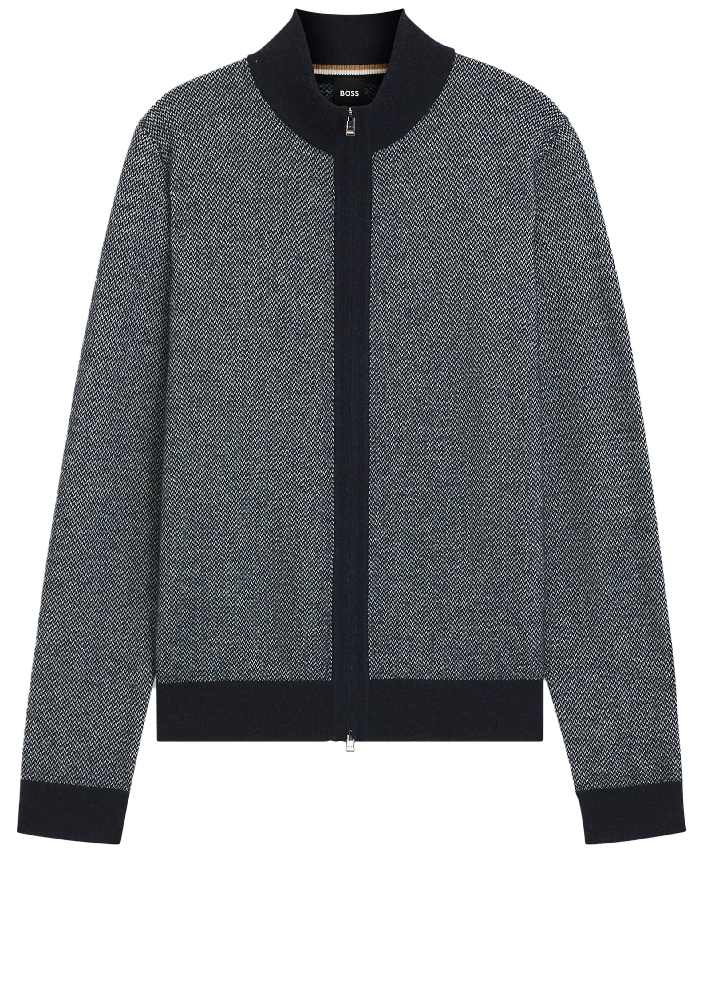BOSS Knit Cardigan in Grey: front