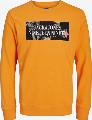 JACK & JONESSweater majica 'Flores' - narančasta boja: prednji dio