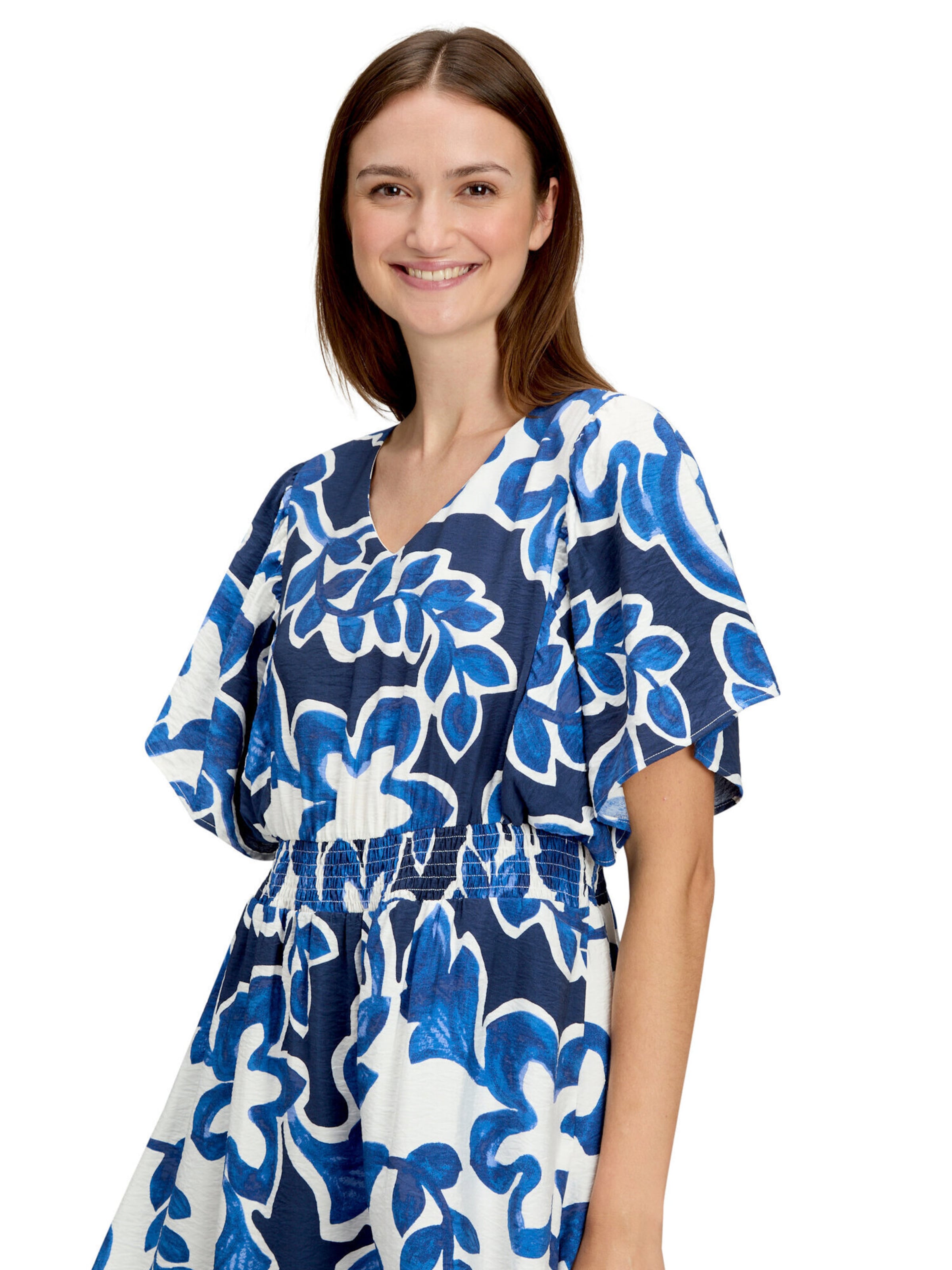 Betty & Co Sommerkleid mit Blumenprint in Weiß