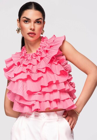 Ombre Top in Roze: voorkant