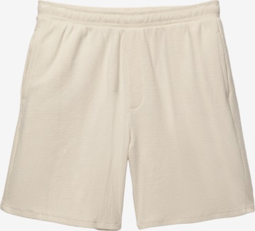 Pull&Bear Loosefit Housut värissä valkoinen: etupuoli