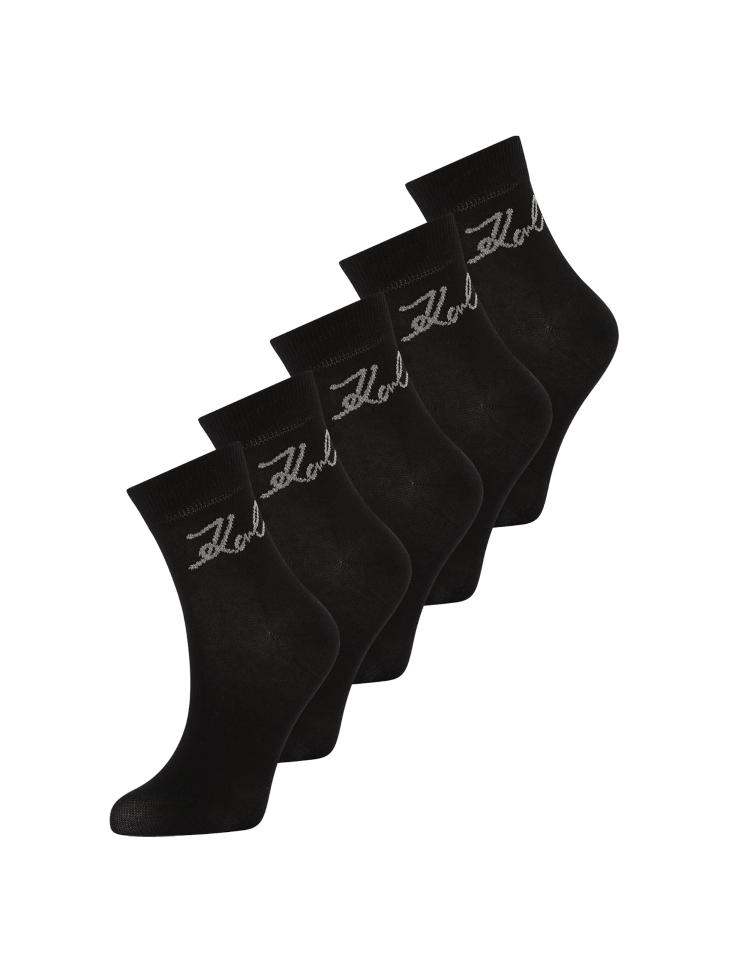 Karl Lagerfeld Къси чорапи в черно: отпред