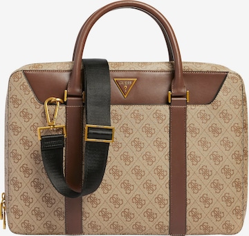 GUESS Laptoptasche 'Vezzola' in Beige: predná strana