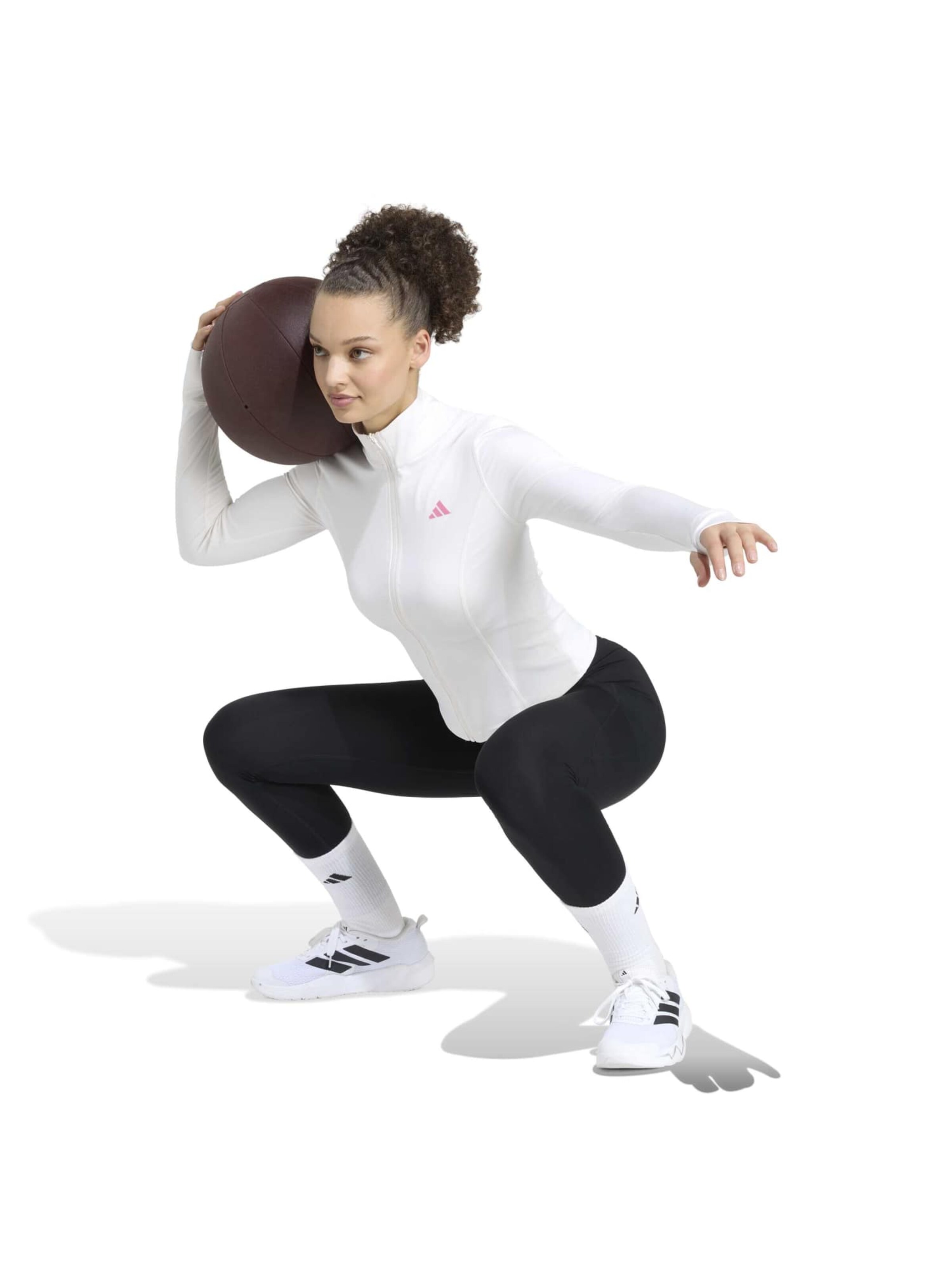 balta ADIDAS PERFORMANCE Sportinė striukė 'Studio'