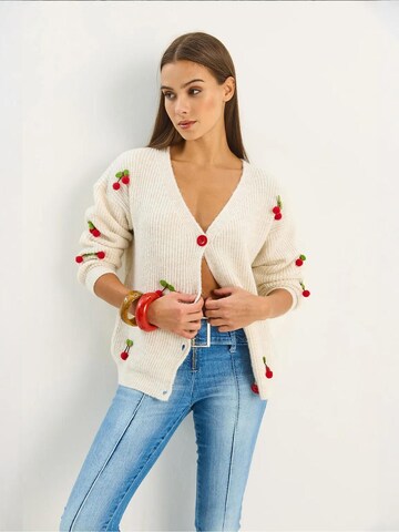 Bianco Lucci Strickjacke in Beige