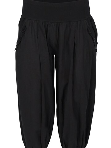 malito more than fashion Harem Pants in Black: front