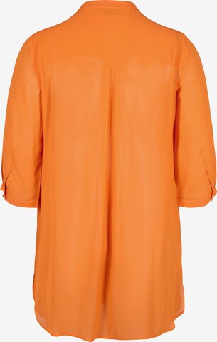 Zizzi Shirt 'XCORE' in Oranje