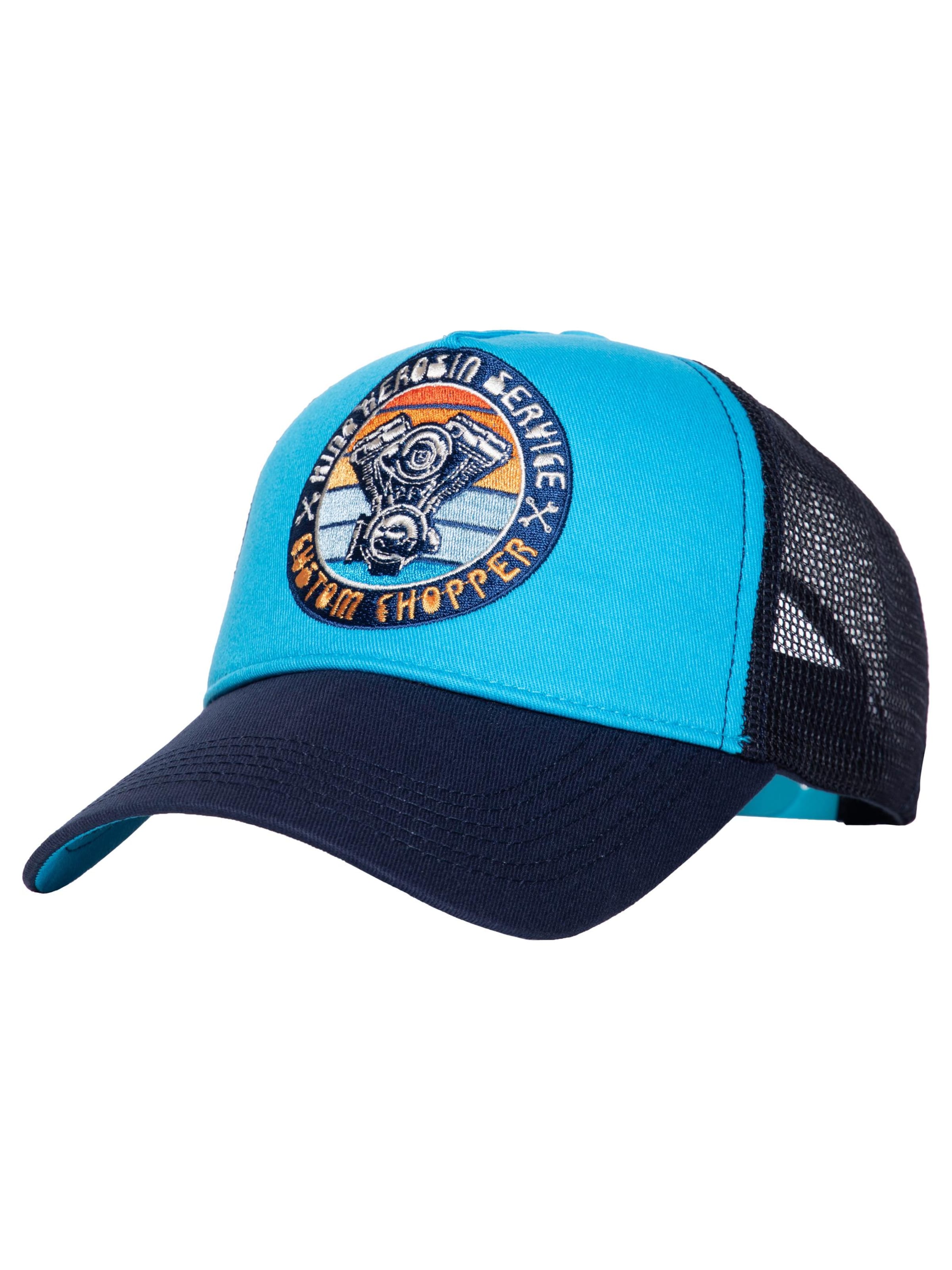 King Kerosin Cap 'Custom Chopper' in Blue: front