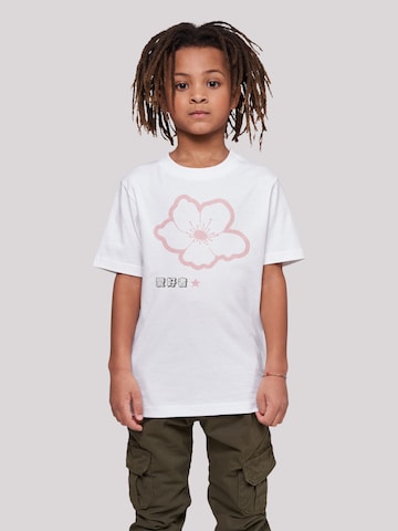 T-Shirt 'Kirschblüten Japan' F4NT4STIC en blanc : devant