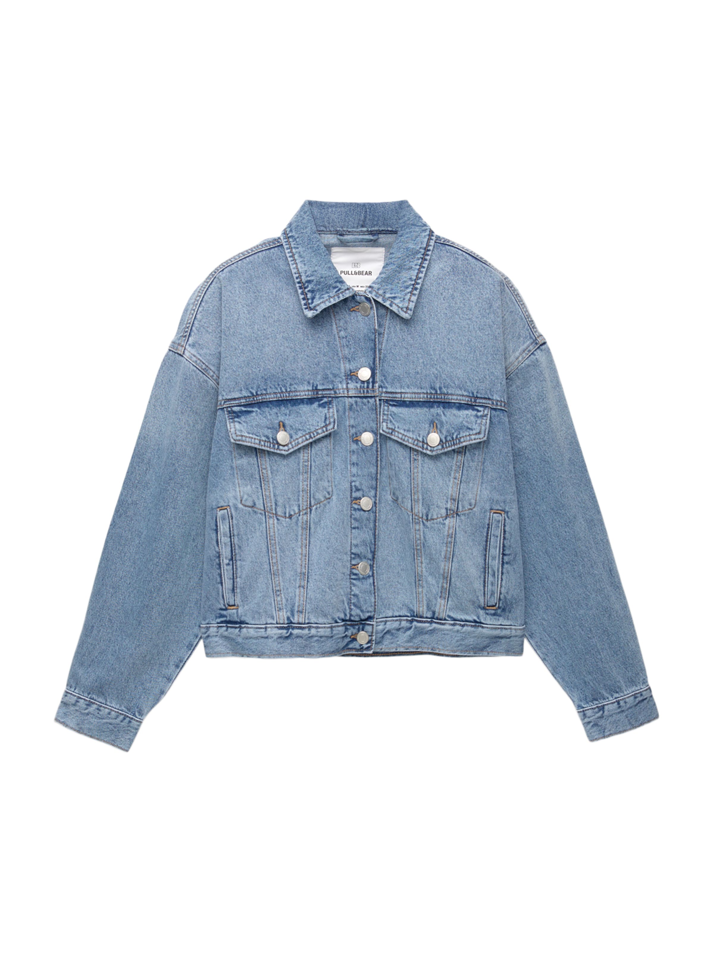 Pull&Bear Kurtka przejściowa w kolorze niebieski: przód