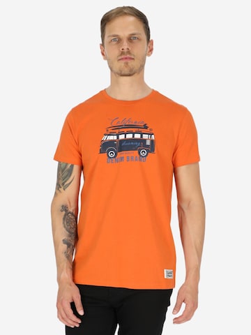 T-Shirt Denim Factory en orange : devant