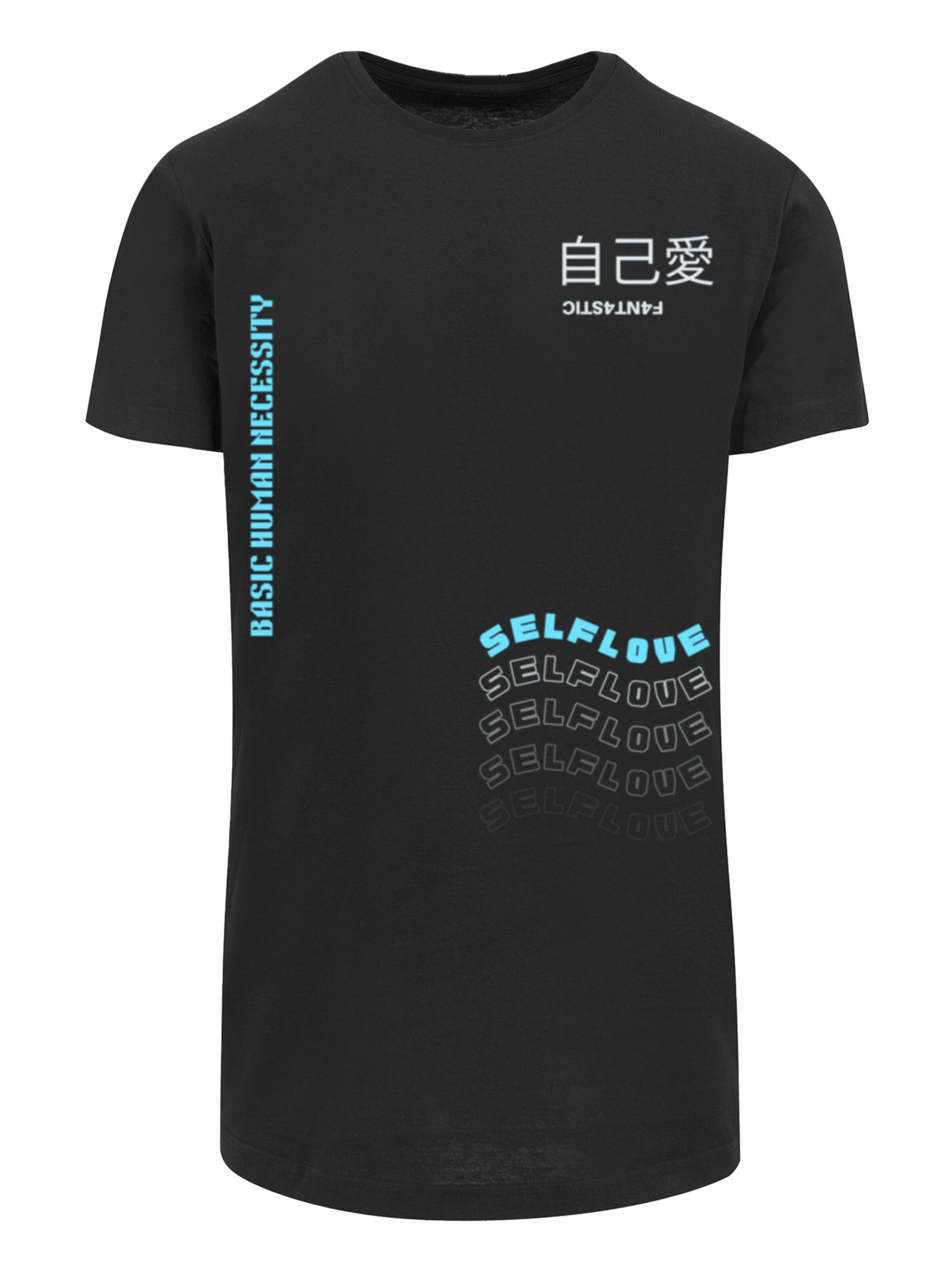T-Shirt 'Self Love' F4NT4STIC en noir : devant