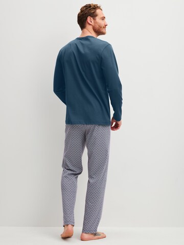 CALIDA Pyjama lang 'Cotton Special'‌‌‌‌‌‌ in Blau