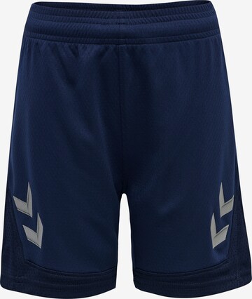 Hummel Regular Workout Pants 'Lead' in Blue: front