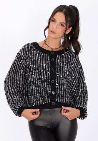 Cardigan myMo ROCKS en noir : devant