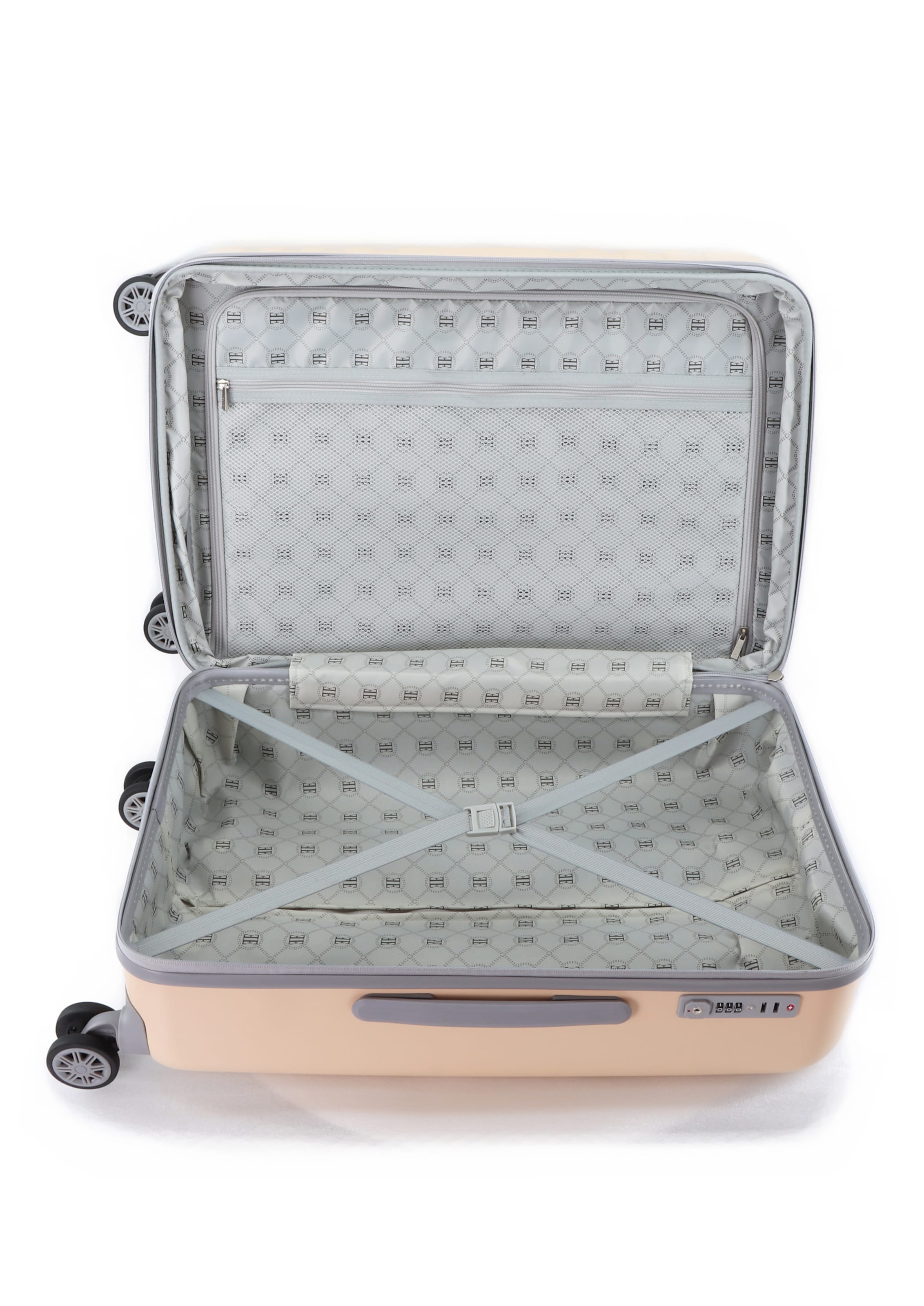 ELLE Reisegepäck 'Debossed' in Beige