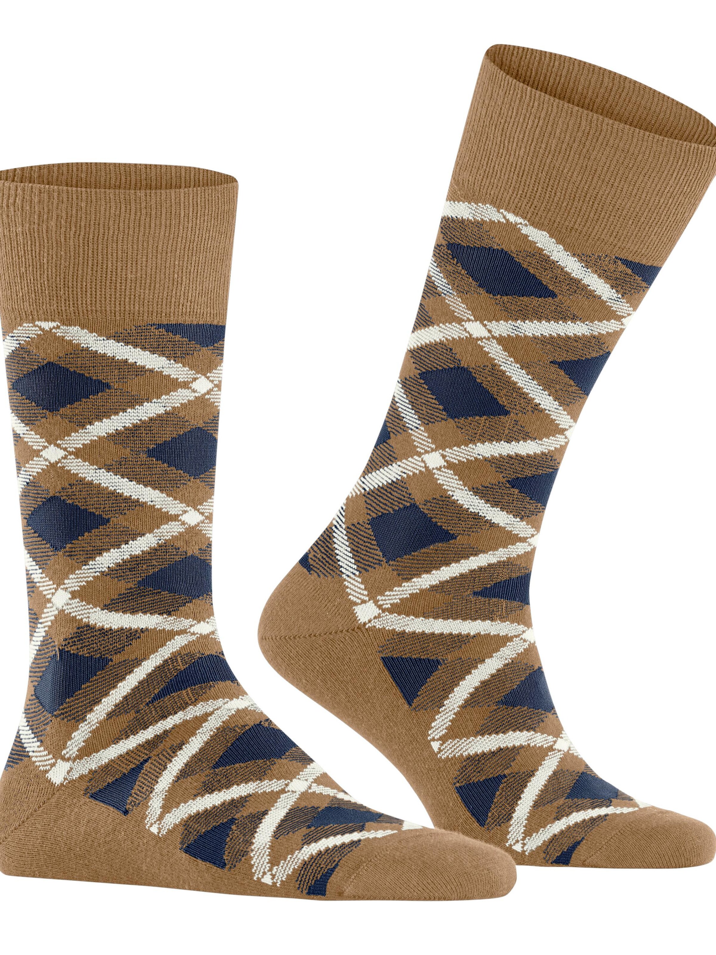 BURLINGTON Socks 'Tartan' in Brown
