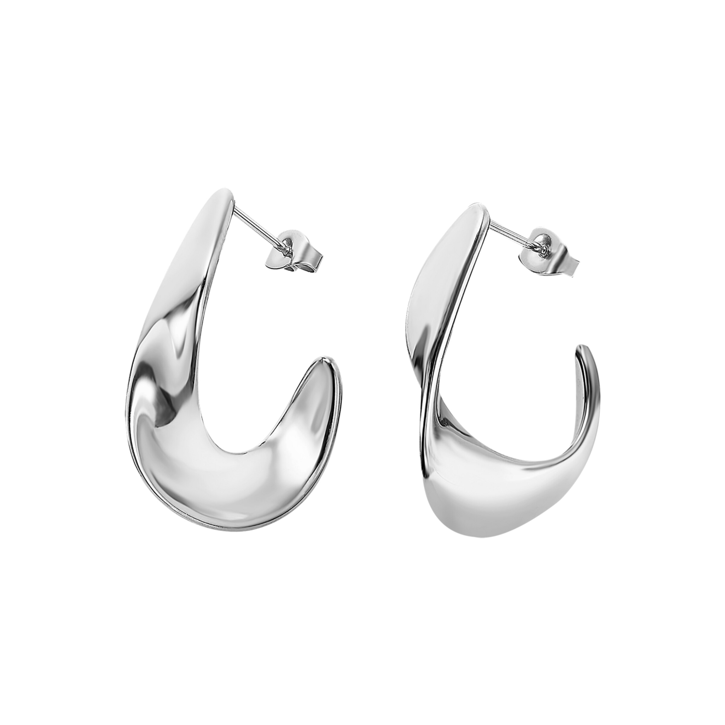 Lotus Earrings in Silver