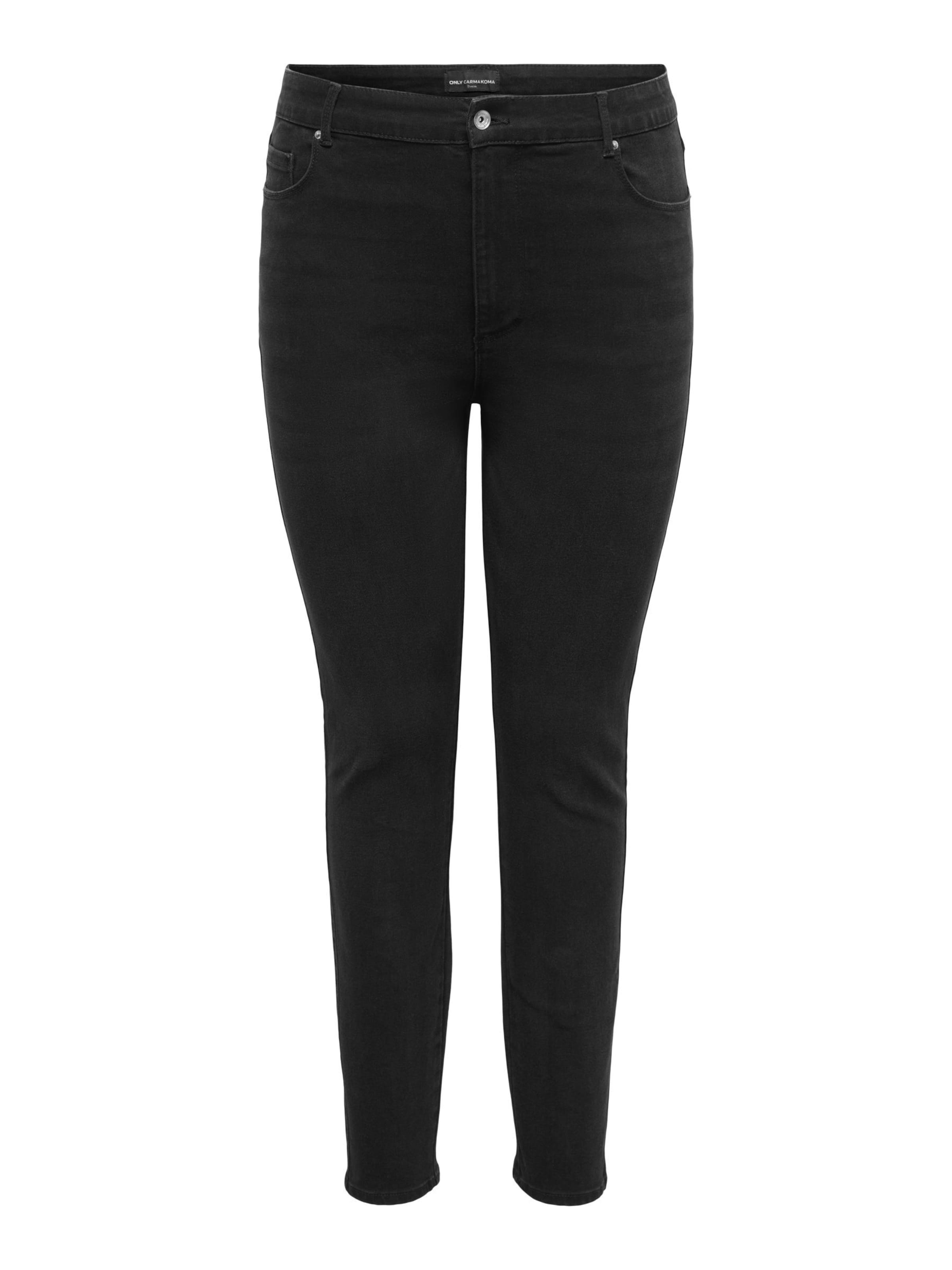 Slimfit Jeans 'CARSNOW' di ONLY Carmakoma in nero: frontale