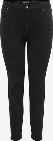 ONLY Carmakoma Skinny Farkut 'CARSNOW' värissä musta: etupuoli