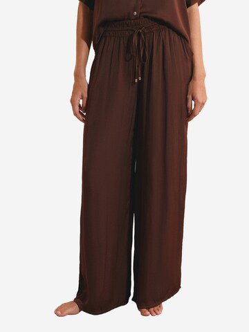 Pantalon de pyjama 'Cheeta' ETAM en marron : devant