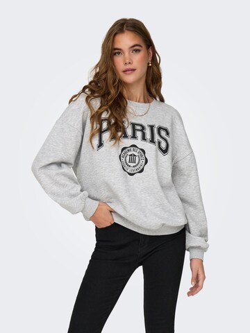 Sweat-shirt ONLY en gris : devant