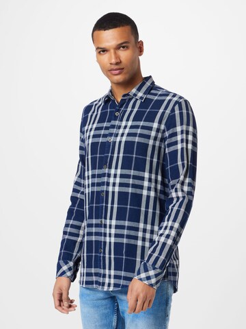 Mavi Regular fit Button Up Shirt in Blue: front