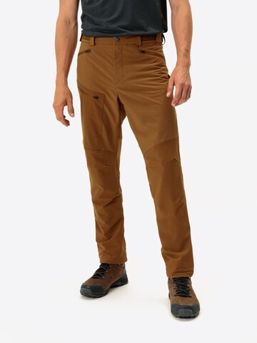 VAUDE Regular Outdoor trousers ' Elope' in Brown: front