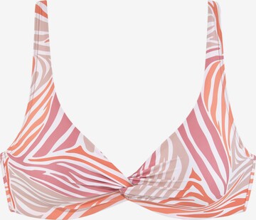 SUNSEEKER T-shirt Bikini top in Mixed colours: front