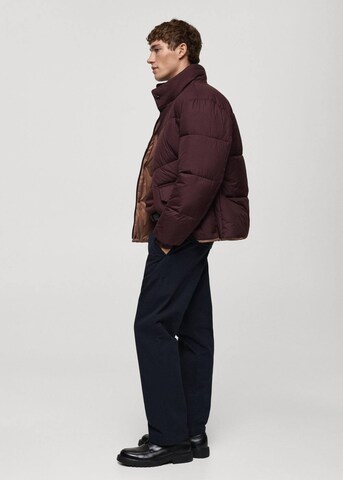 MANGO MAN Winter Jacket 'Anorak' in Red