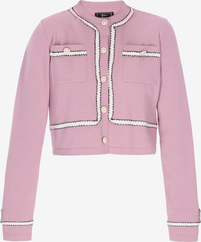 faina Cardigan in altrosa / schwarz / weiß, Produktansicht