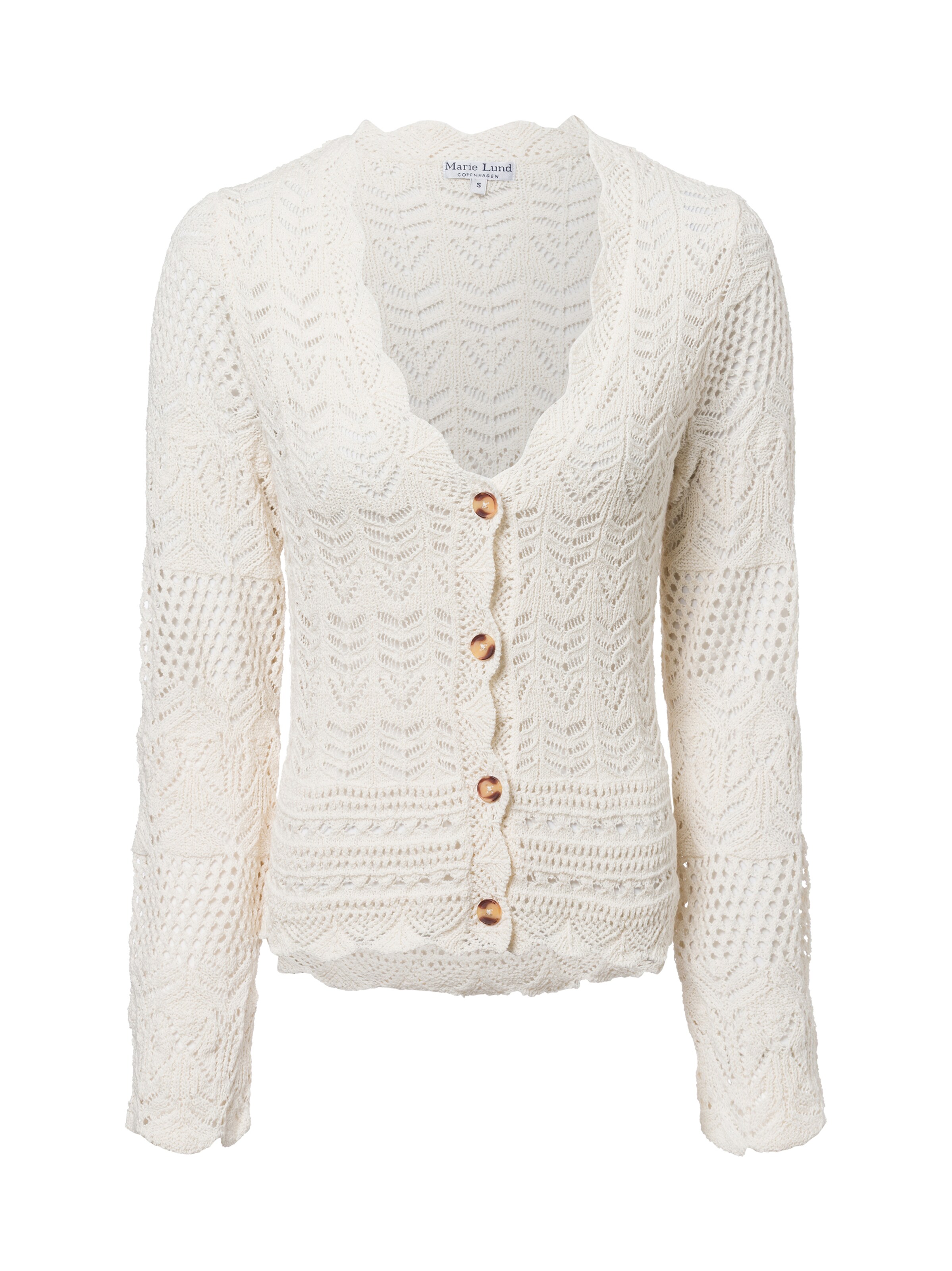 Marie Lund Strickjacke in Beige: Vorderseite