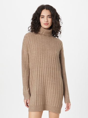 NLY by Nelly Knitted dress in Brown: front