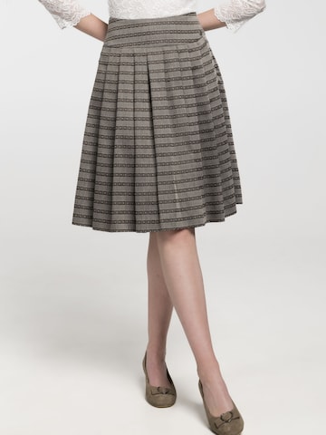 SPIETH & WENSKY Traditional Skirt 'Babette' in Brown: front